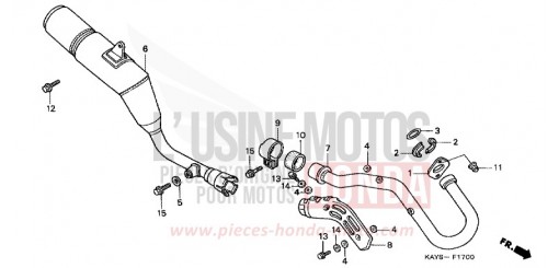 EXHAUST MUFFLER NX125S de 1995